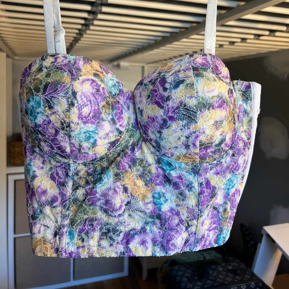 Floral bustier